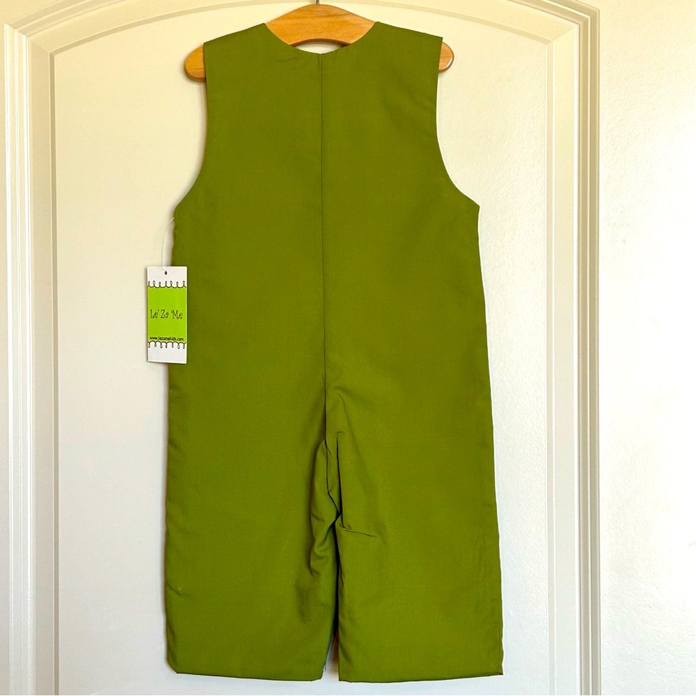 12M NWT Le’ZaMe Smocked Coverall - Picture 4 of 6